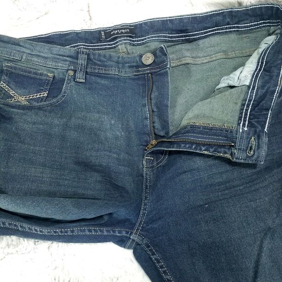 Abstract One Jeans Mens 38×32 Blue Straight Dark Wash Denim - Picture 8 of 12